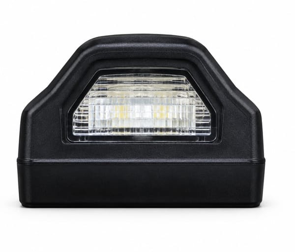 Clear High Number Plate Lamp + Screws 24V