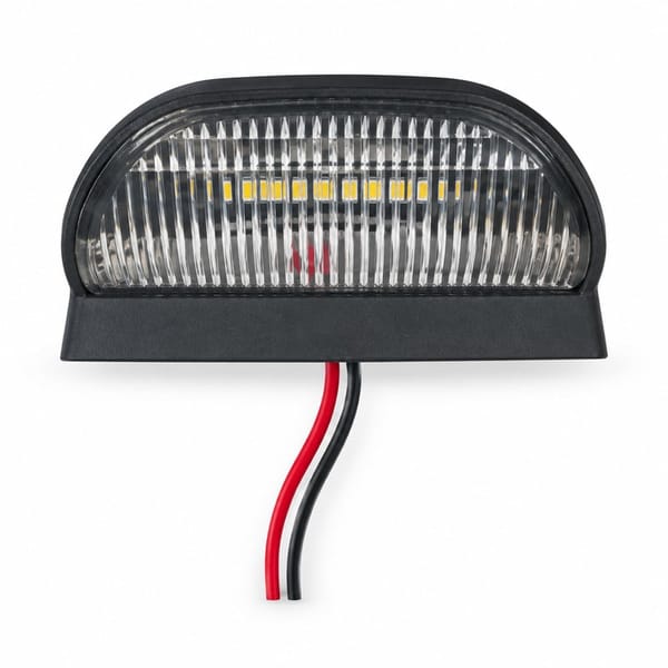 Small Black LED Number Plate Lamp 12-24V