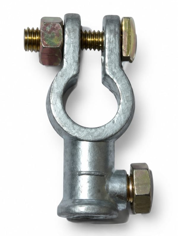 White Copper Cable Terminal (-) / (+) for Car 35 mm²
