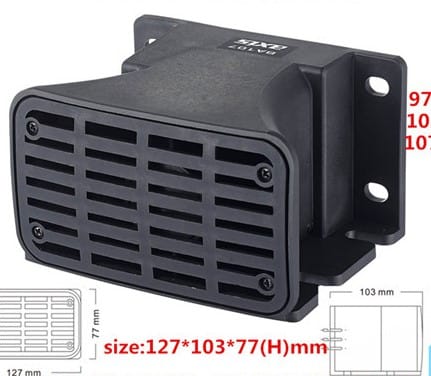 Large Reverse Buzzer 12-80V 3 Wires - Caterpillar