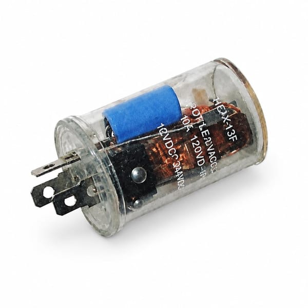 Clear Electronic Flasher Unit 3 Pins 12V (+)