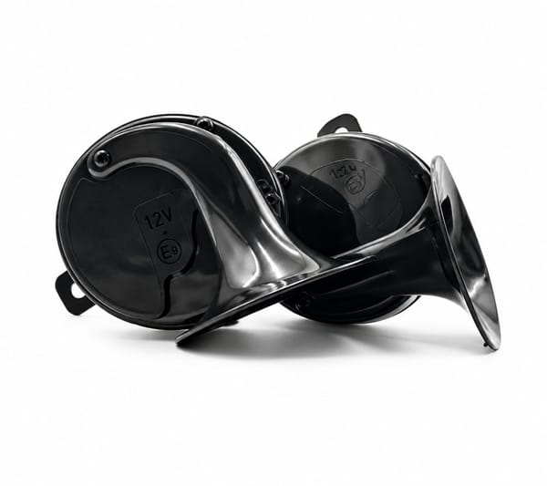 2-Outlet Trumpet Horn 95 mm 12V - Set of 2 pcs