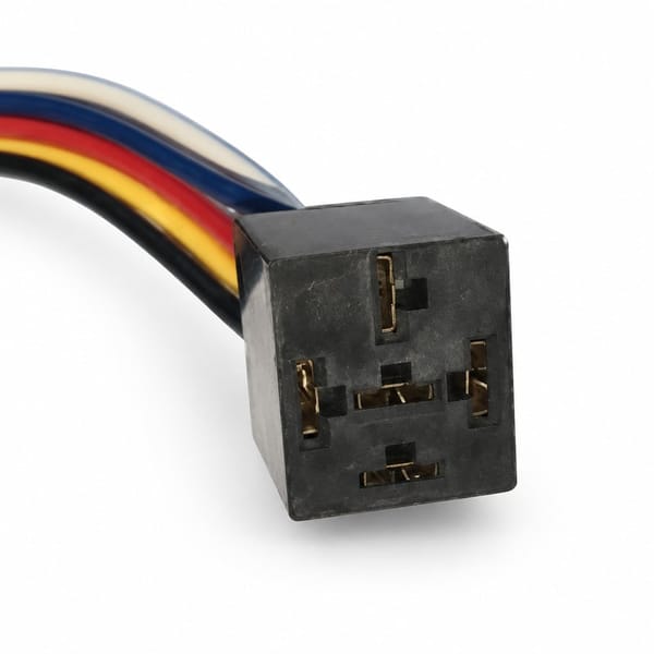Black Relay Socket 5 Pins + Wires