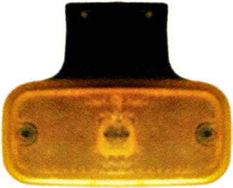 Yellow Rectangular Side Lamp + Bracket, Standard Bulb