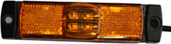Rectangular Yellow LED Side Lamp 10-30V - Bus