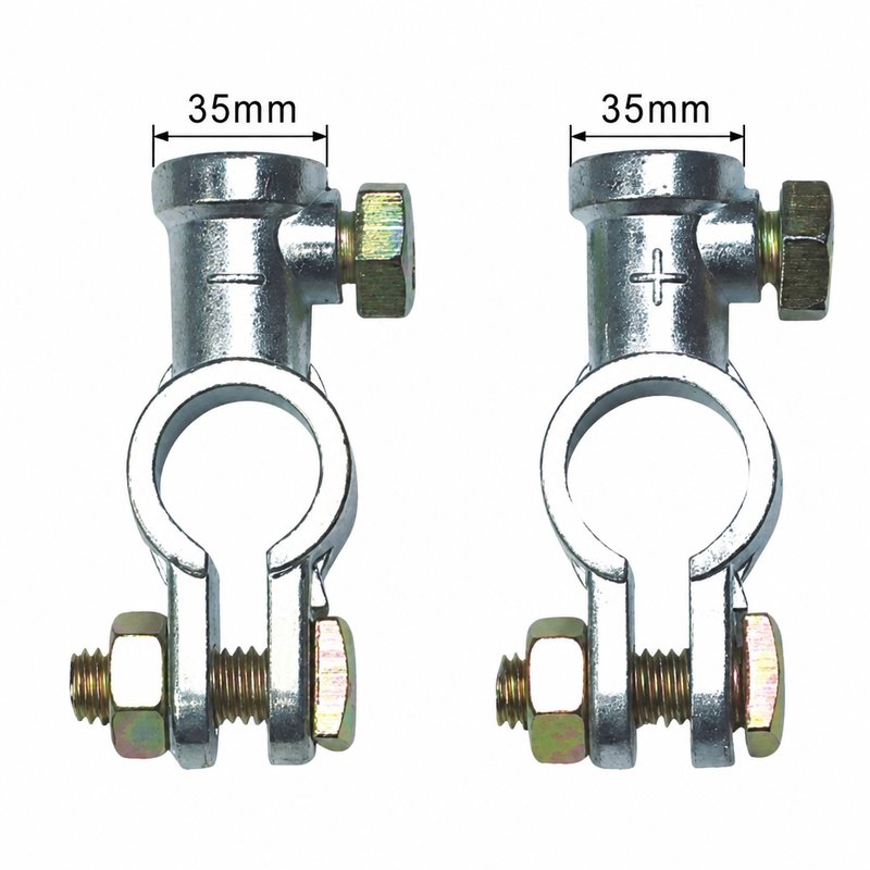 White Copper Cable Terminal (-) / (+) for Truck 50 mm²