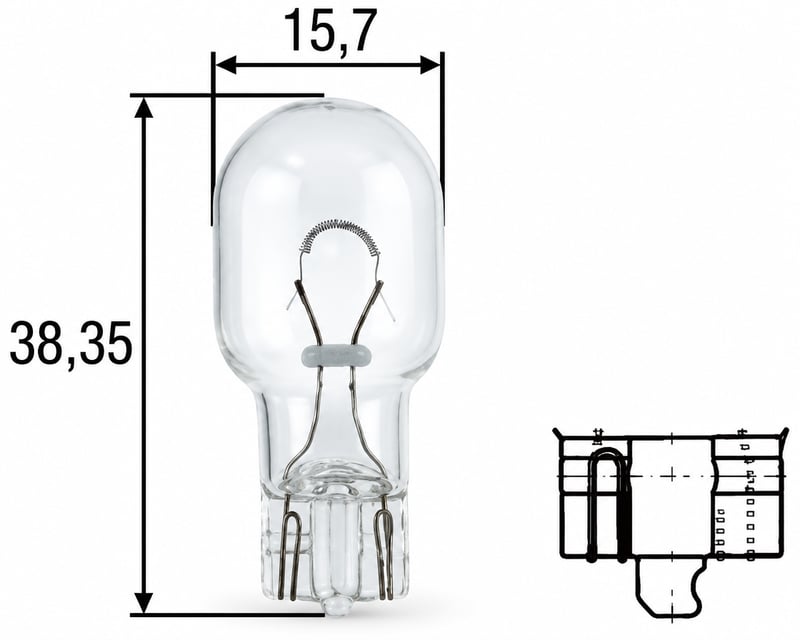 Bulb T15 12V 6W without Base VALEO
