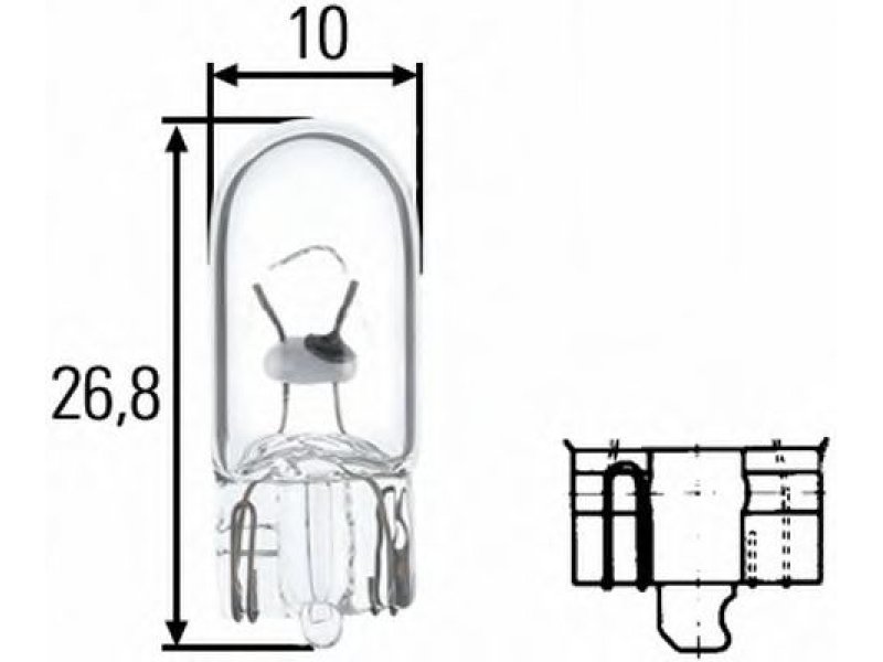 Bulb T10 24V 5W without Base VALEO